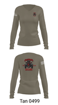 1st Cav 3rd BEB ACO “Outlaw” 26050873 Women's Long Sleeve V-neck Shirt - 77
