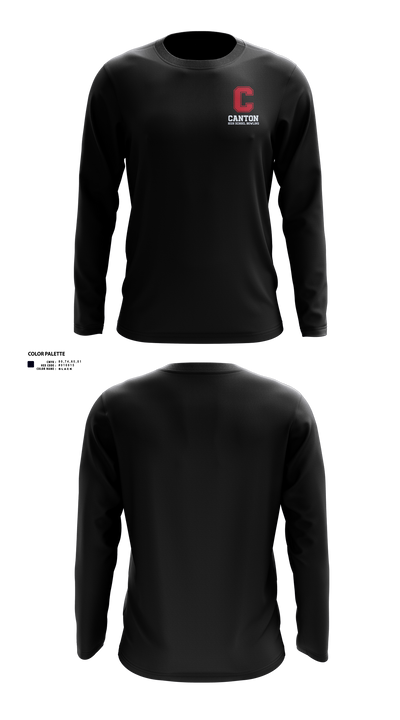 Canton Bowling 4573823 Long Sleeve Performance Shirt 50