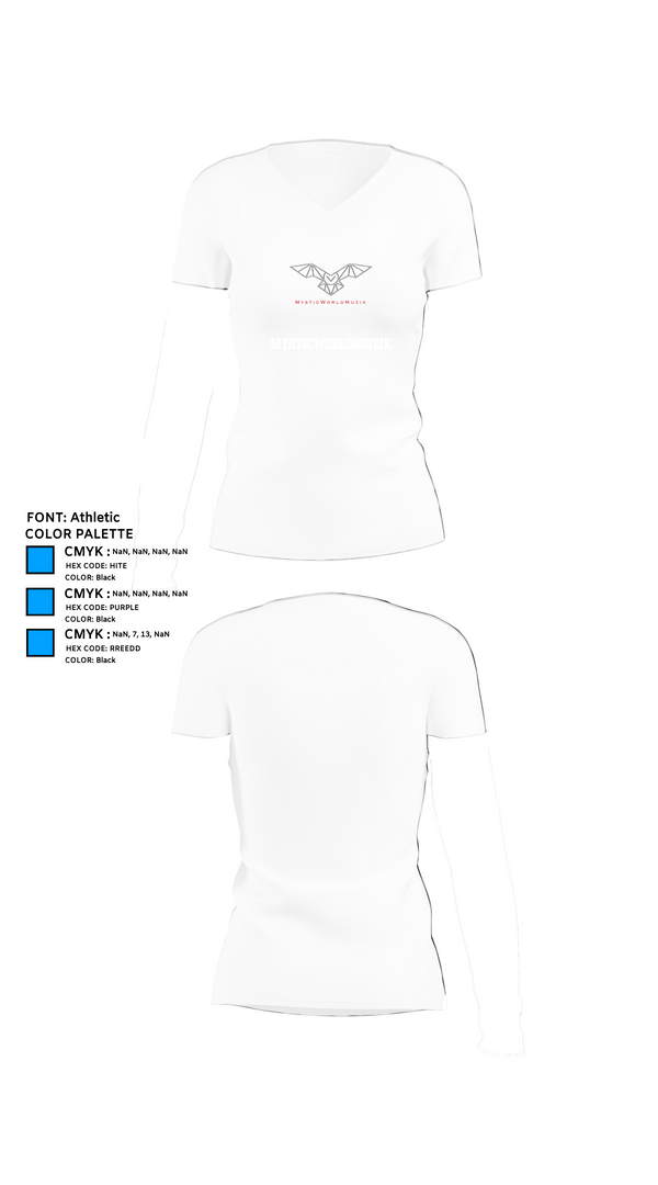 Womens Short Sleeve Vneck Shirt, MysticworldMuzik, , Teamtime, Team time, sublimation, custom sports apparel, team uniforms, spirit wear, spiritwear, sports uniforms, custom shirts, team store, custom team store, fundraiser sports, apparel fundraiser