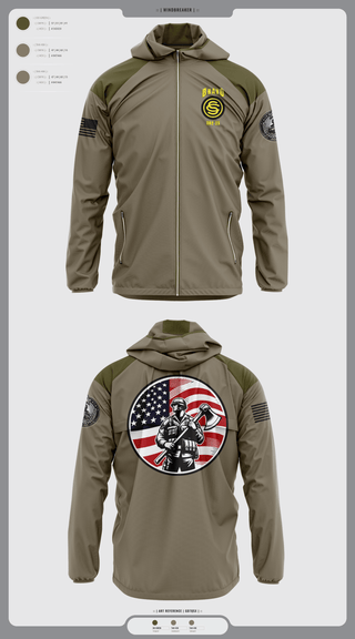 Windbreaker, , Army, Teamtime, Team time, sublimation, custom sports apparel, team uniforms, spirit wear, spiritwear, sports uniforms, custom shirts, team store, custom team store, fundraiser sports, apparel fundraiser