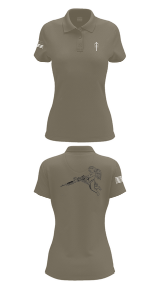 Women's Short Sleeve Performance Polo, 2/2 3rd PLT Weapon SquadE TRP 3RD PLT WEAPONS SQUAD, Army, Teamtime, Team time, sublimation, custom sports apparel, team uniforms, spirit wear, spiritwear, sports uniforms, custom shirts, team store, custom team store, fundraiser sports, apparel fundraiser