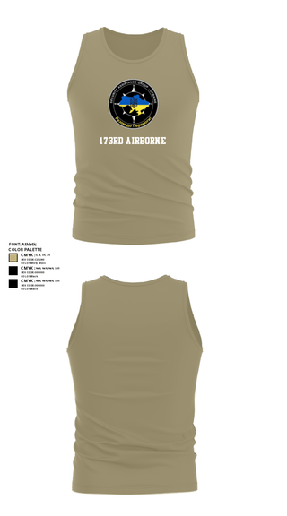 Tank Top, 173rd Airborne, Army, Teamtime, Team time, sublimation, custom sports apparel, team uniforms, spirit wear, spiritwear, sports uniforms, custom shirts, team store, custom team store, fundraiser sports, apparel fundraiser