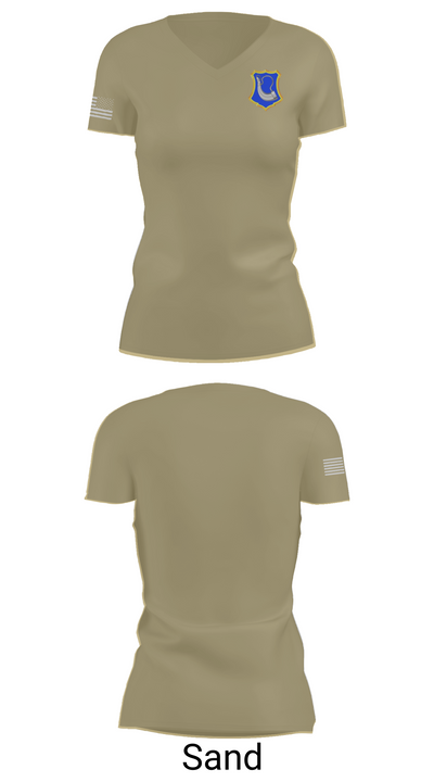 C-Co. 1-181st 51621268 Women's Short Sleeve V-neck Shirt - 84