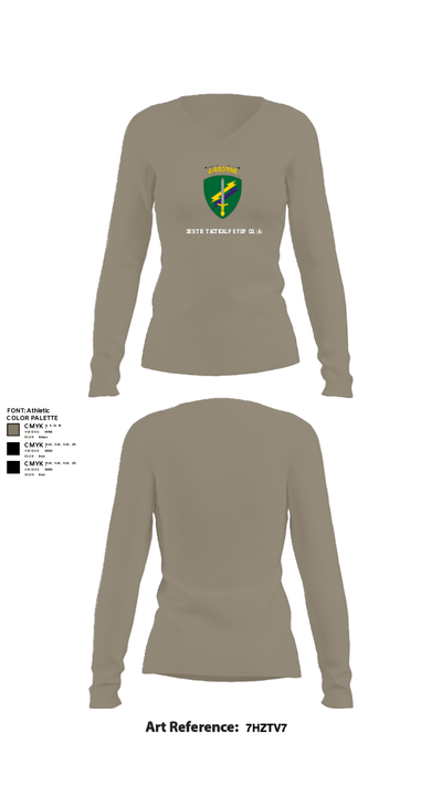 325th Tactical PSYOP Co. (A) 55785054 Women's Long Sleeve V-neck Shirt - 62