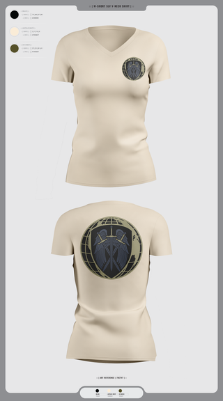 Womens Short Sleeve Vneck Shirt, Overwatch Defense International, , Teamtime, Team time, sublimation, custom sports apparel, team uniforms, spirit wear, spiritwear, sports uniforms, custom shirts, team store, custom team store, fundraiser sports, apparel fundraiser
