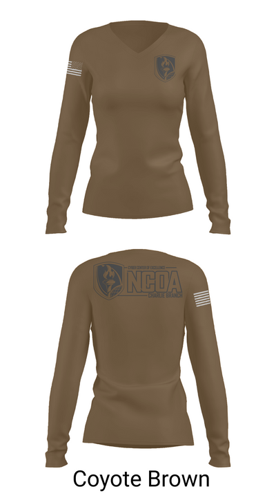 CCoE NCOA Charlie Branch 15308230 Women's Long Sleeve V-neck Shirt - 17