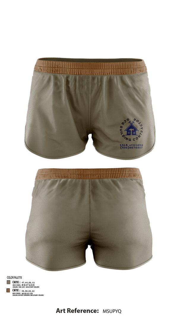 Womens Shorts, GCG BUILDING CONTRACTOR, , Teamtime, Team time, sublimation, custom sports apparel, team uniforms, spirit wear, spiritwear, sports uniforms, custom shirts, team store, custom team store, fundraiser sports, apparel fundraiser