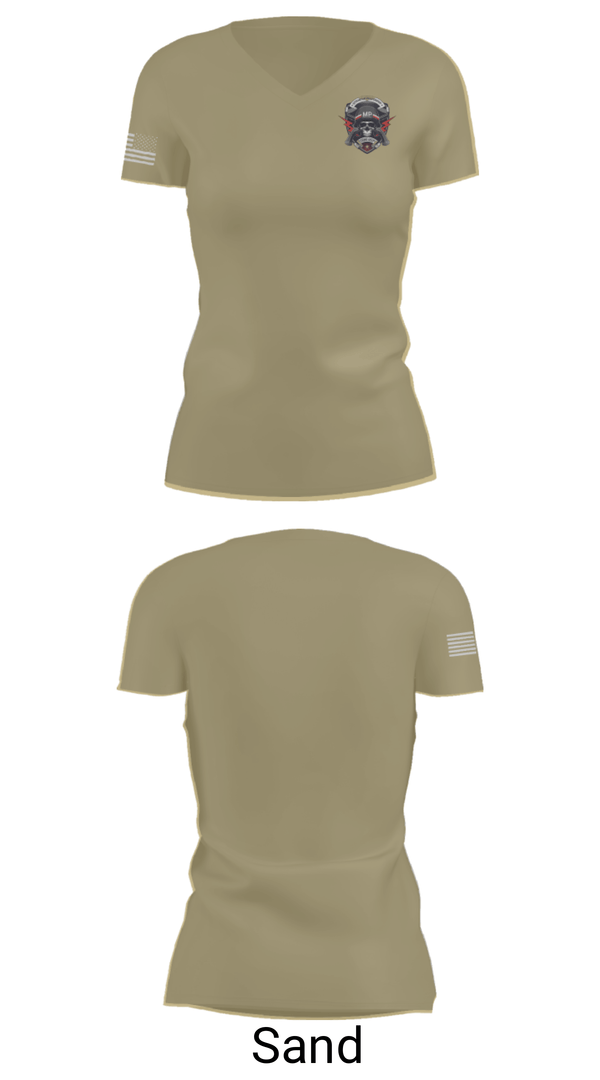Womens Short Sleeve Vneck Shirt, 527th MP CO, Army, Teamtime, Team time, sublimation, custom sports apparel, team uniforms, spirit wear, spiritwear, sports uniforms, custom shirts, team store, custom team store, fundraiser sports, apparel fundraiser