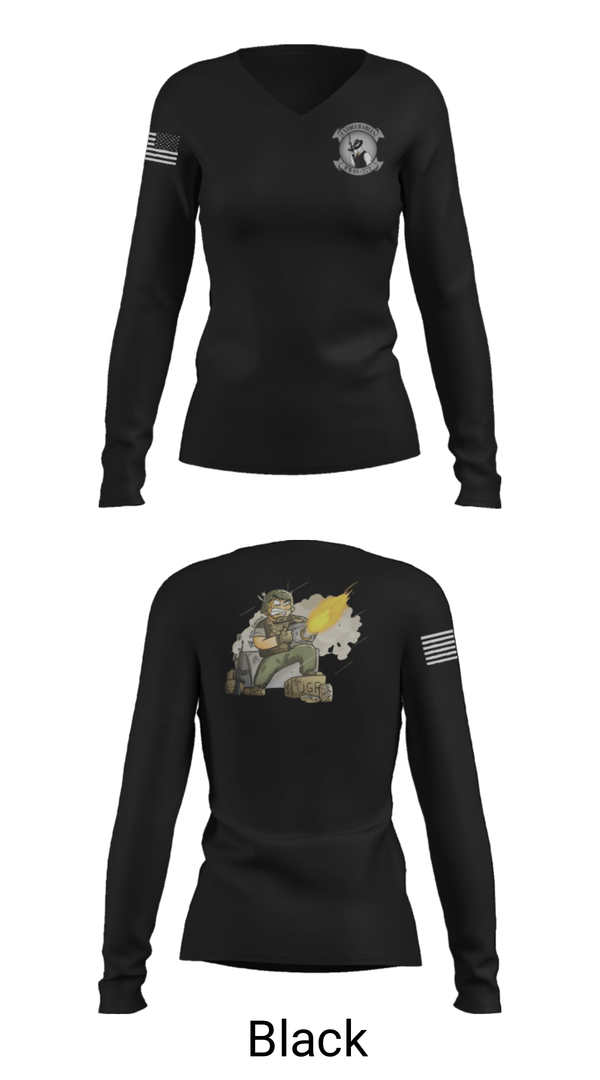 Women's Long Sleeve Vneck Shirt, FIELD MESS, Marines, Teamtime, Team time, sublimation, custom sports apparel, team uniforms, spirit wear, spiritwear, sports uniforms, custom shirts, team store, custom team store, fundraiser sports, apparel fundraiser
