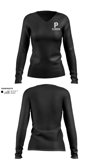 Womens Long Sleeve Vneck Shirt, Plymouth Bowling, Bowling, Teamtime, Team time, sublimation, custom sports apparel, team uniforms, spirit wear, spiritwear, sports uniforms, custom shirts, team store, custom team store, fundraiser sports, apparel fundraiser