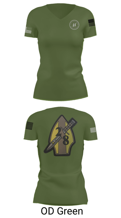 2nd bn 8th Marines 22362545 Women's Short Sleeve V-neck Shirt - 48