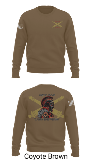 Crew Neck Sweatshirt, ALPHA ROCK, Army, Teamtime, Team time, sublimation, custom sports apparel, team uniforms, spirit wear, spiritwear, sports uniforms, custom shirts, team store, custom team store, fundraiser sports, apparel fundraiser