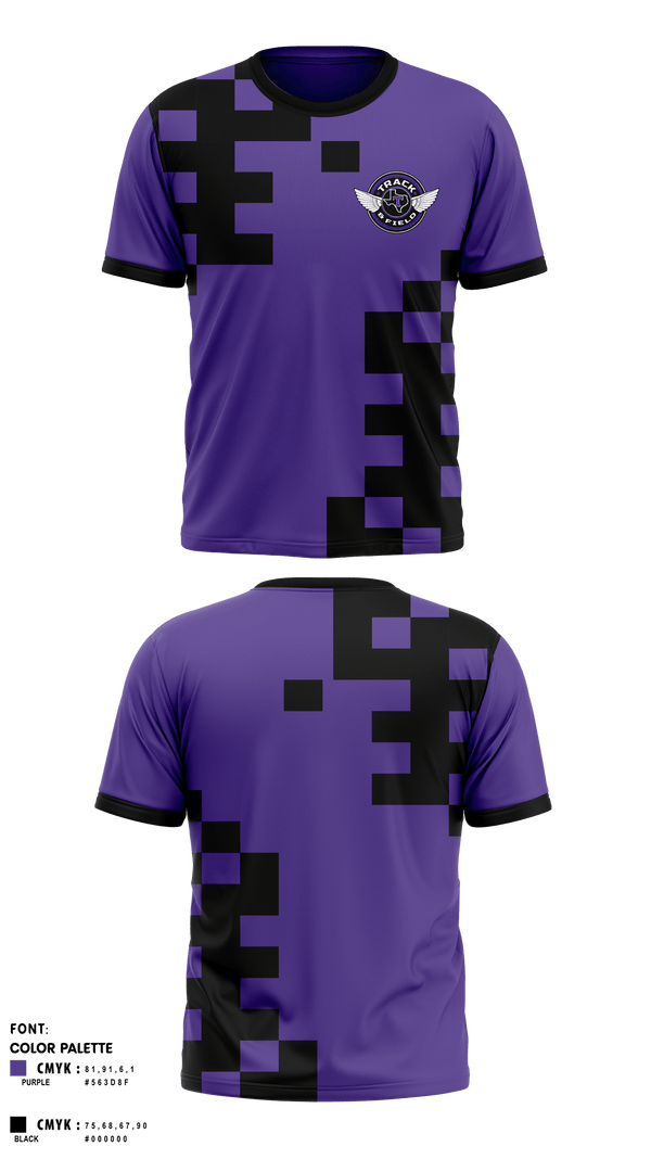 Short Sleeve Performance Shirt, Throckmorton High School Track and Field, Track & Field, Teamtime, Team time, sublimation, custom sports apparel, team uniforms, spirit wear, spiritwear, sports uniforms, custom shirts, team store, custom team store, fundraiser sports, apparel fundraiser