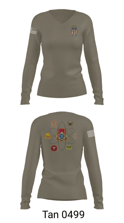 SPO Nation 55364584 Women's Long Sleeve V-neck Shirt - 77