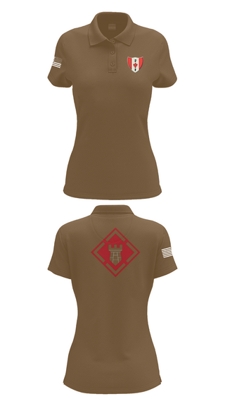 Womens Short Sleeve Performance Polo, 46th Engineer Battalion, Army, Teamtime, Team time, sublimation, custom sports apparel, team uniforms, spirit wear, spiritwear, sports uniforms, custom shirts, team store, custom team store, fundraiser sports, apparel fundraiser