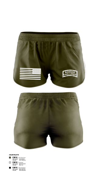 Womens Shorts, APSU RANGER CHALLENGE, Army, Teamtime, Team time, sublimation, custom sports apparel, team uniforms, spirit wear, spiritwear, sports uniforms, custom shirts, team store, custom team store, fundraiser sports, apparel fundraiser