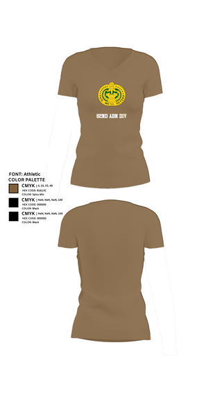 Womens Short Sleeve Vneck Shirt, 82nd ABN div, , Teamtime, Team time, sublimation, custom sports apparel, team uniforms, spirit wear, spiritwear, sports uniforms, custom shirts, team store, custom team store, fundraiser sports, apparel fundraiser
