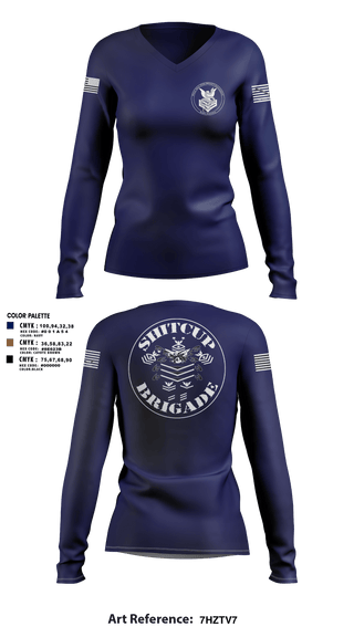 Womens Long Sleeve Vneck Shirt, USS Patriot, Navy, Teamtime, Team time, sublimation, custom sports apparel, team uniforms, spirit wear, spiritwear, sports uniforms, custom shirts, team store, custom team store, fundraiser sports, apparel fundraiser