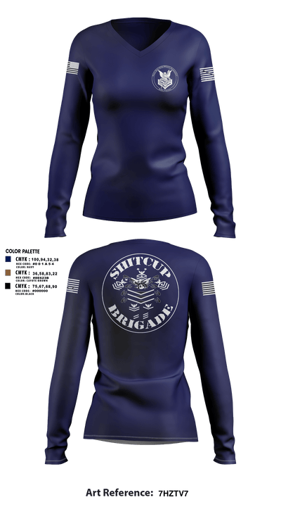 USS Patriot 22080502 Women's Long Sleeve V-neck Shirt - 1