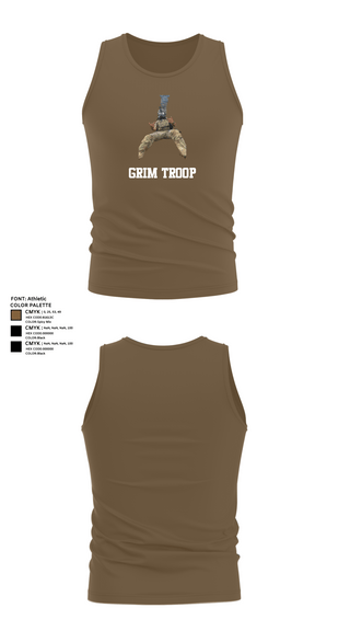 Tank Top, Grim Troop, Army, Teamtime, Team time, sublimation, custom sports apparel, team uniforms, spirit wear, spiritwear, sports uniforms, custom shirts, team store, custom team store, fundraiser sports, apparel fundraiser