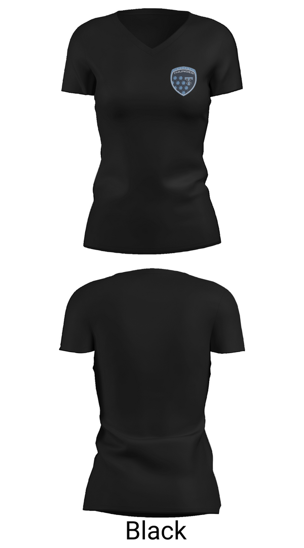 Womens Short Sleeve Vneck Shirt, THUNDER, Men's Soccer, Teamtime, Team time, sublimation, custom sports apparel, team uniforms, spirit wear, spiritwear, sports uniforms, custom shirts, team store, custom team store, fundraiser sports, apparel fundraiser