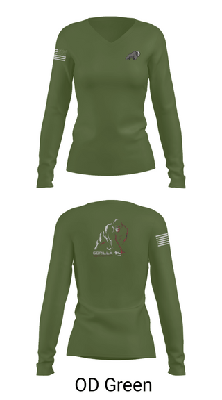 Womens Long Sleeve Vneck Shirt, USACA-R, Army, Teamtime, Team time, sublimation, custom sports apparel, team uniforms, spirit wear, spiritwear, sports uniforms, custom shirts, team store, custom team store, fundraiser sports, apparel fundraiser