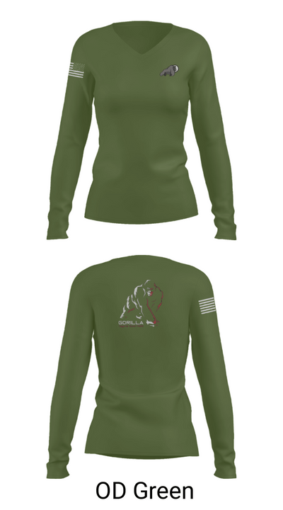 USACA-R 32862257 Women's Long Sleeve V-neck Shirt - 57