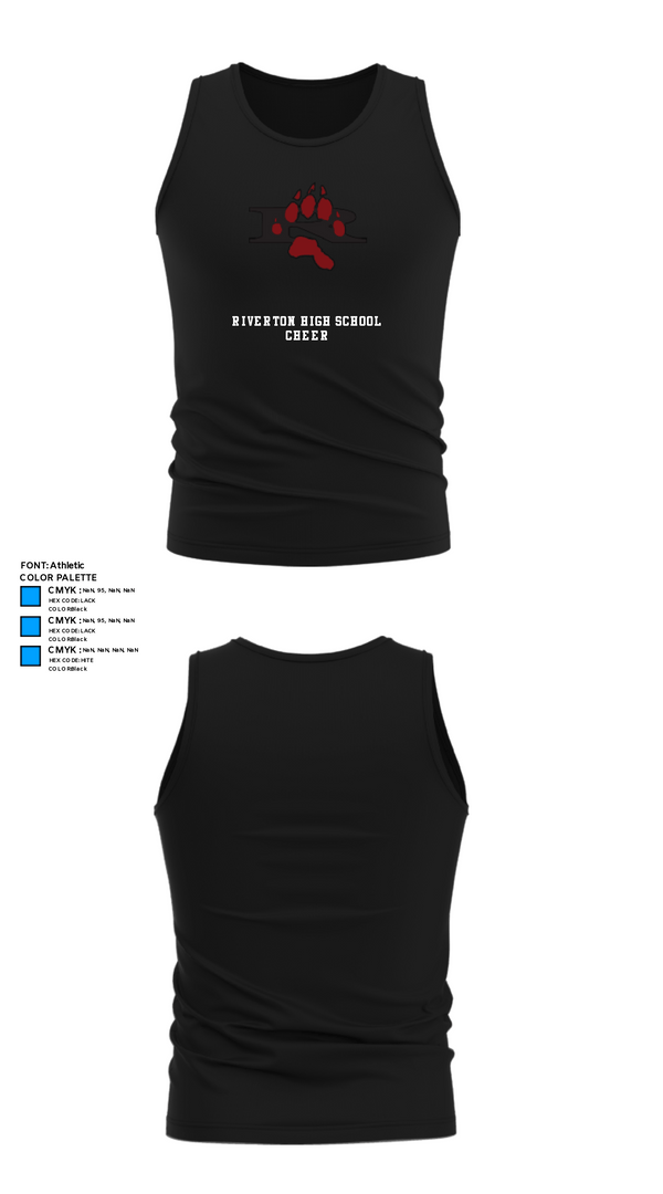 Tank Top, Riverton High School Cheer, Cheer, Teamtime, Team time, sublimation, custom sports apparel, team uniforms, spirit wear, spiritwear, sports uniforms, custom shirts, team store, custom team store, fundraiser sports, apparel fundraiser