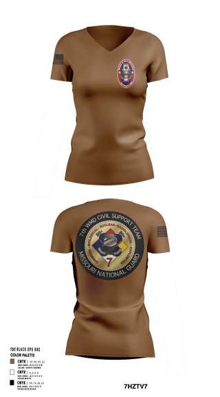 Womens Short Sleeve Vneck Shirt, 7th CST, Army, Teamtime, Team time, sublimation, custom sports apparel, team uniforms, spirit wear, spiritwear, sports uniforms, custom shirts, team store, custom team store, fundraiser sports, apparel fundraiser