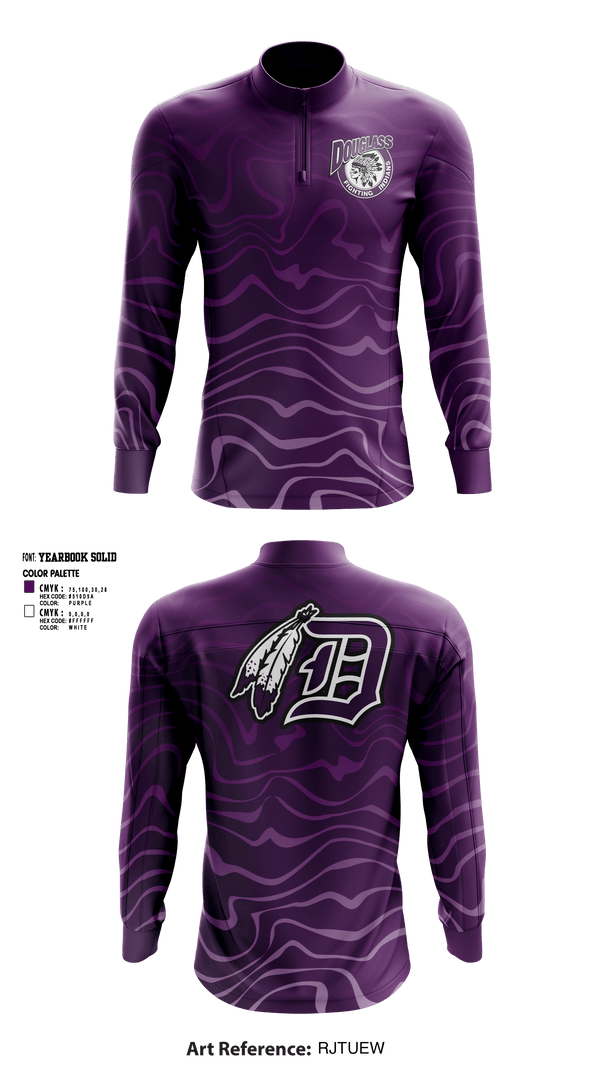 Quarter Zip Jacket, Douglass Junior High School Basketball, Women's Basketball, Teamtime, Team time, sublimation, custom sports apparel, team uniforms, spirit wear, spiritwear, sports uniforms, custom shirts, team store, custom team store, fundraiser sports, apparel fundraiser