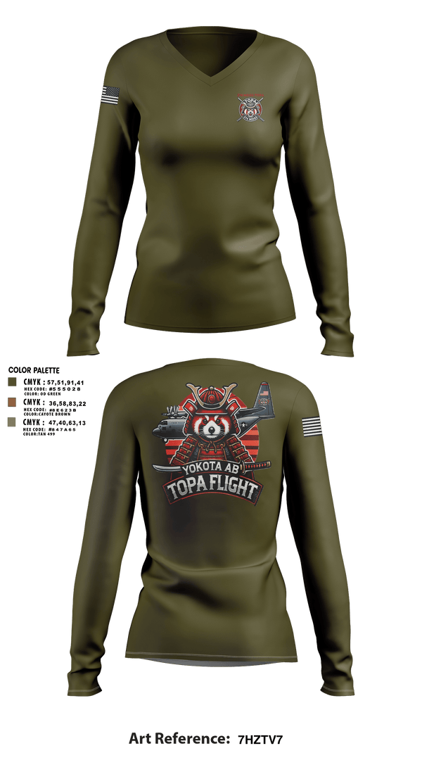 Womens Long Sleeve Vneck Shirt, 374 MDSS/TOPA, Air Force, Teamtime, Team time, sublimation, custom sports apparel, team uniforms, spirit wear, spiritwear, sports uniforms, custom shirts, team store, custom team store, fundraiser sports, apparel fundraiser