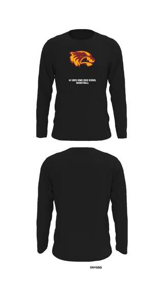 Long Sleeve Performance Shirt, Au Gres-Sims High School Basketball, Men's Basketball, Teamtime, Team time, sublimation, custom sports apparel, team uniforms, spirit wear, spiritwear, sports uniforms, custom shirts, team store, custom team store, fundraiser sports, apparel fundraiser