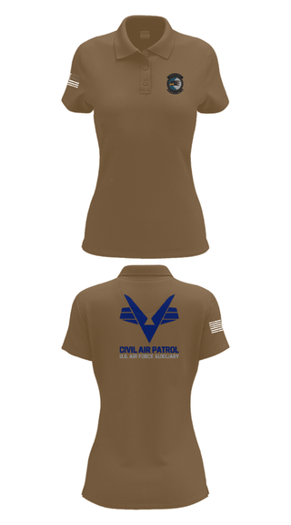 Women's Short Sleeve Performance Polo, Sunlake High School Cadet Squadron, Air Force, Teamtime, Team time, sublimation, custom sports apparel, team uniforms, spirit wear, spiritwear, sports uniforms, custom shirts, team store, custom team store, fundraiser sports, apparel fundraiser