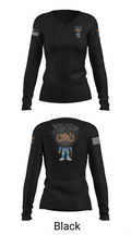 Rider Music Sound 19997643 Women's Long Sleeve V-neck Shirt - 35