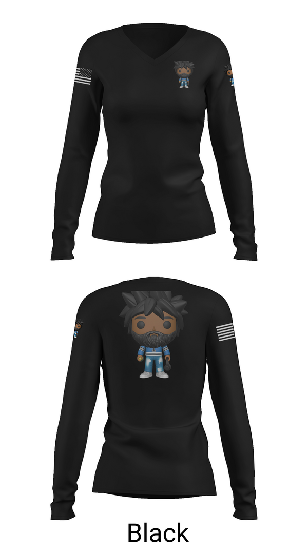 Womens Long Sleeve Vneck Shirt, Rider Music Sound, , Teamtime, Team time, sublimation, custom sports apparel, team uniforms, spirit wear, spiritwear, sports uniforms, custom shirts, team store, custom team store, fundraiser sports, apparel fundraiser