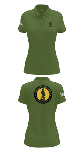 Womens Short Sleeve Performance Polo, Recruiting & Retention Battalion, National Guard, Teamtime, Team time, sublimation, custom sports apparel, team uniforms, spirit wear, spiritwear, sports uniforms, custom shirts, team store, custom team store, fundraiser sports, apparel fundraiser
