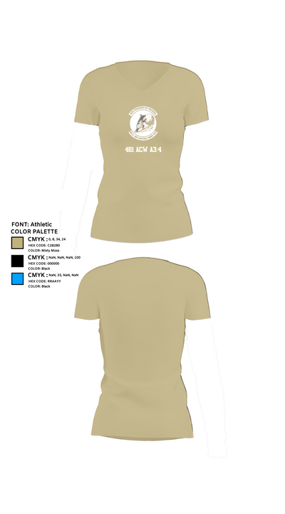 461 ACW A3/4 60764171 Women's Short Sleeve V-neck Shirt - 84