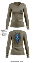 Death Knights 11109315 Women's Long Sleeve V-neck Shirt - 3