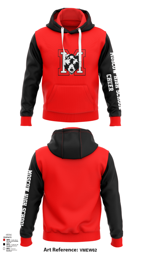 Hoodie, Moscow High School Cheer, Cheer, Teamtime, Team time, sublimation, custom sports apparel, team uniforms, spirit wear, spiritwear, sports uniforms, custom shirts, team store, custom team store, fundraiser sports, apparel fundraiser