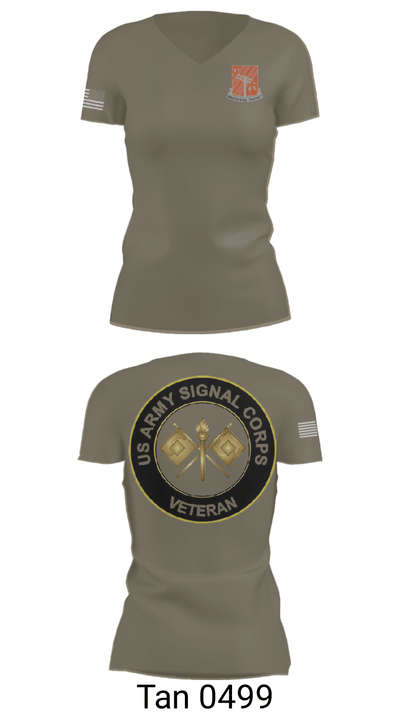440th Signal Brigade 93602723 Women's Short Sleeve V-neck Shirt - 36