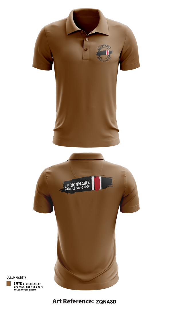 Short Sleeve Performance Polo, Legionnaire Mobile Jiu-Jitsu, , Teamtime, Team time, sublimation, custom sports apparel, team uniforms, spirit wear, spiritwear, sports uniforms, custom shirts, team store, custom team store, fundraiser sports, apparel fundraiser
