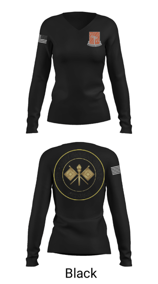 Women's Long Sleeve Vneck Shirt, 440th Signal Brigade, , Teamtime, Team time, sublimation, custom sports apparel, team uniforms, spirit wear, spiritwear, sports uniforms, custom shirts, team store, custom team store, fundraiser sports, apparel fundraiser