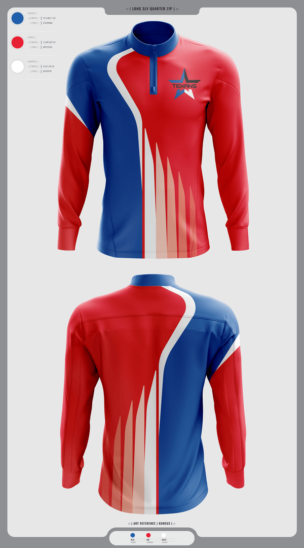 Quarter Zip Jacket, Georgetown Texans, , Teamtime, Team time, sublimation, custom sports apparel, team uniforms, spirit wear, spiritwear, sports uniforms, custom shirts, team store, custom team store, fundraiser sports, apparel fundraiser