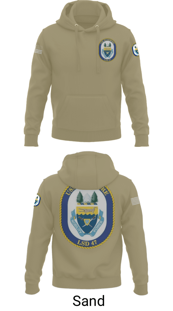 Hoodie, USS RUSHMORE, Navy, Teamtime, Team time, sublimation, custom sports apparel, team uniforms, spirit wear, spiritwear, sports uniforms, custom shirts, team store, custom team store, fundraiser sports, apparel fundraiser