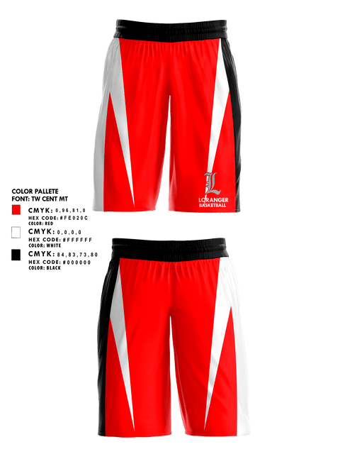 Mens Basketball Shorts, Loranger High School Basketball, Women's Basketball, Teamtime, Team time, sublimation, custom sports apparel, team uniforms, spirit wear, spiritwear, sports uniforms, custom shirts, team store, custom team store, fundraiser sports, apparel fundraiser