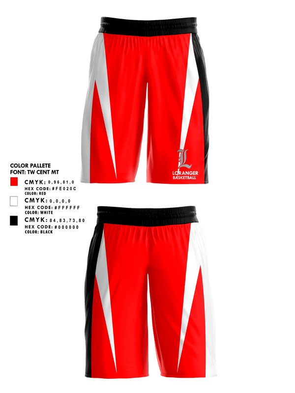 Mens Basketball Shorts, Loranger High School Basketball, Women's Basketball, Teamtime, Team time, sublimation, custom sports apparel, team uniforms, spirit wear, spiritwear, sports uniforms, custom shirts, team store, custom team store, fundraiser sports, apparel fundraiser