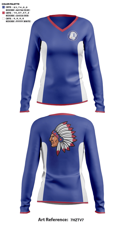 Byhalia High School Cheer 25376847 Women's Long Sleeve V-neck Shirt - 41