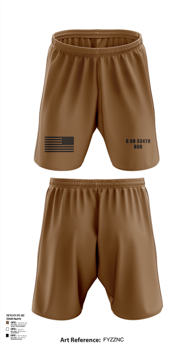 G Co 334th BSB 87958583 Athletic Shorts With Pockets - 117
