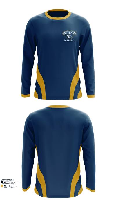Grandview Middle School Football 56880825 Long Sleeve Performance Shirt - 1
