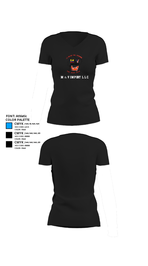 Womens Short Sleeve Vneck Shirt, M & V import LLC, , Teamtime, Team time, sublimation, custom sports apparel, team uniforms, spirit wear, spiritwear, sports uniforms, custom shirts, team store, custom team store, fundraiser sports, apparel fundraiser